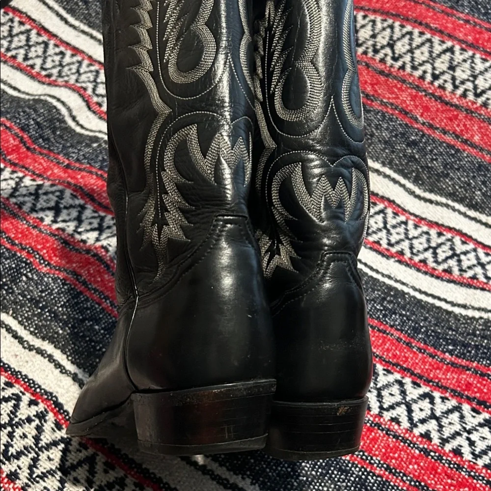 Tony Lama Black Western boots (11.5 WIDE) - Picture 4 of 8
